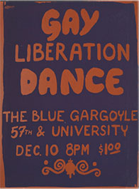 Gay Liberation advertised its dances as an alternative to the gay bars